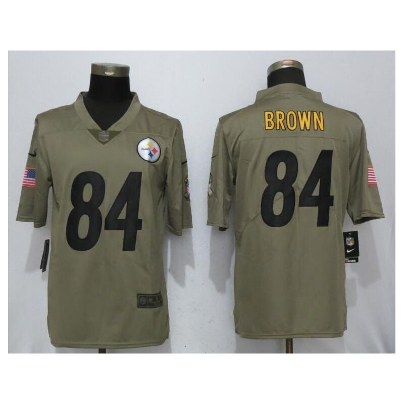 Cheap Antonio Brown Steelers Jersey From China Salute To Service #84