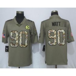 Cheap TJ Watt Steelers Jersey From China Salute To Service #90