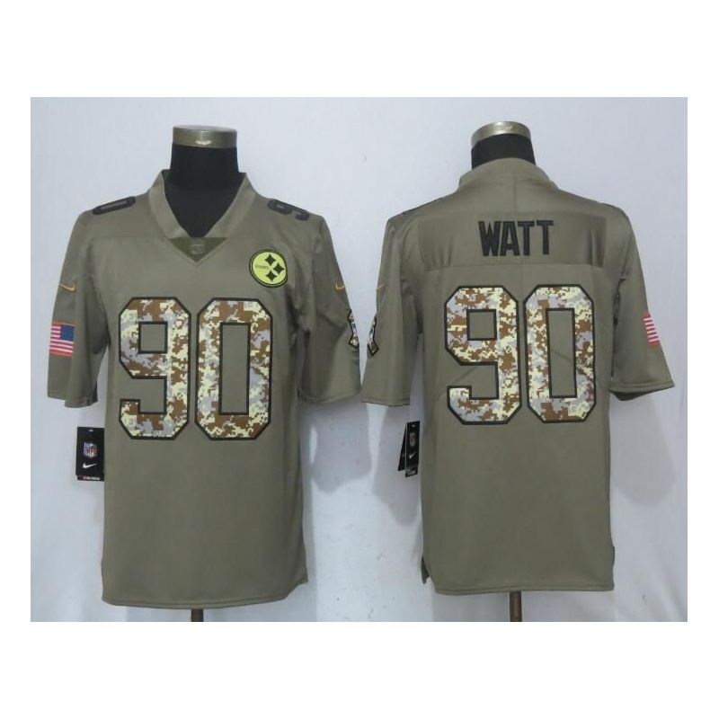 Cheap TJ Watt Steelers Jersey From China Salute To Service #90