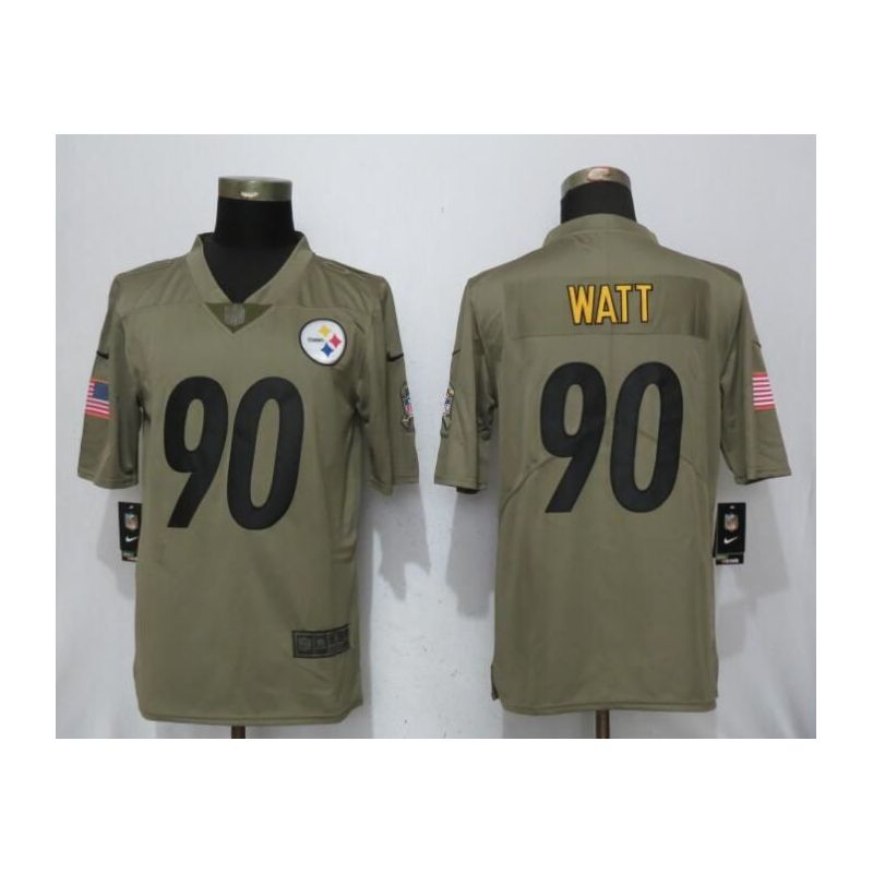 Cheap TJ Watt Steelers Jersey From China Salute To Service #90