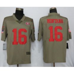 Cheap Joe Montana 49ers Jersey From China Salute To Service #16