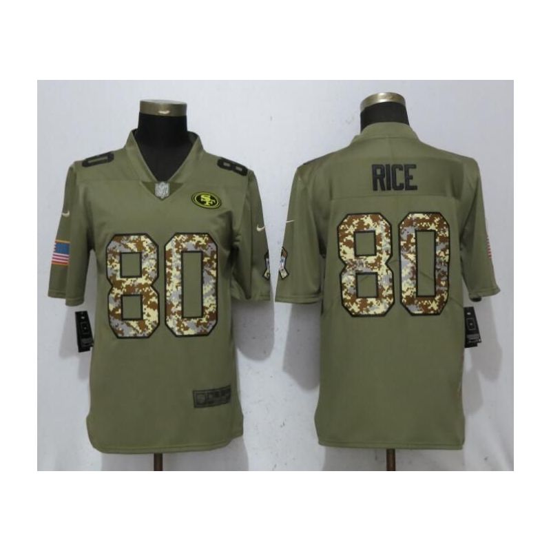 Cheap Jerry Rice 49ers Jersey From China Salute To Service #80