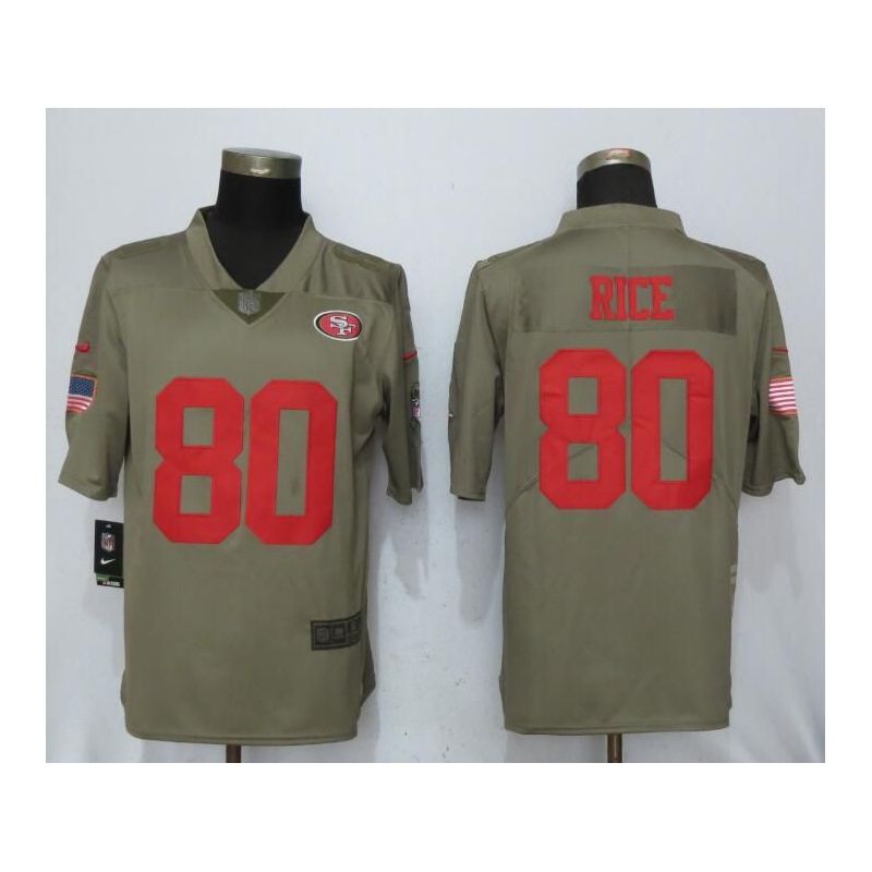 Cheap Jerry Rice 49ers Jersey From China Salute To Service #80