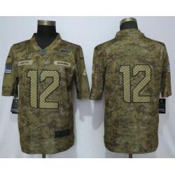 Cheap 12th Fan Seahawks Jersey From China Salute To Service #12