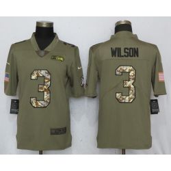 Cheap Russell Wilson Seahawks Jersey From China Salute To Service #3