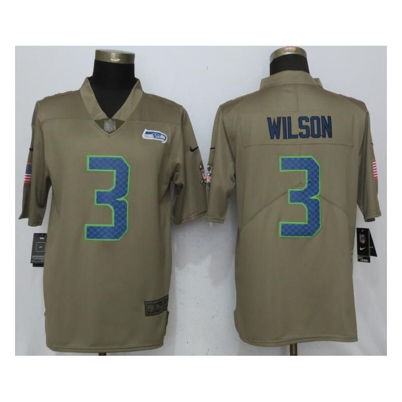 Cheap Russell Wilson Seahawks Jersey From China Salute To Service #3