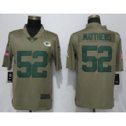 Cheap Clay Matthews Packers Jersey From China Salute To Service #52