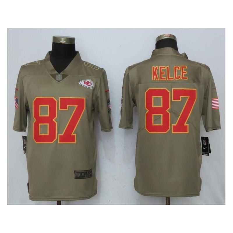 Cheap Travis Kelce Chiefs Jersey From China Salute To Service #87