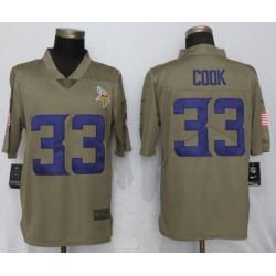 Cheap Dalvin Cook Vikings Jersey From China Salute To Service #33