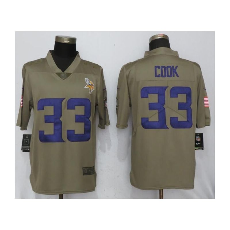 Cheap Dalvin Cook Vikings Jersey From China Salute To Service #33