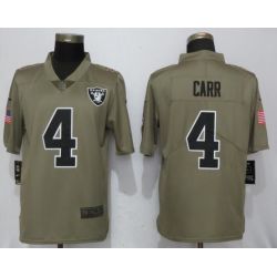 Cheap Derek Carr Raiders Jersey From China Salute To Service #4