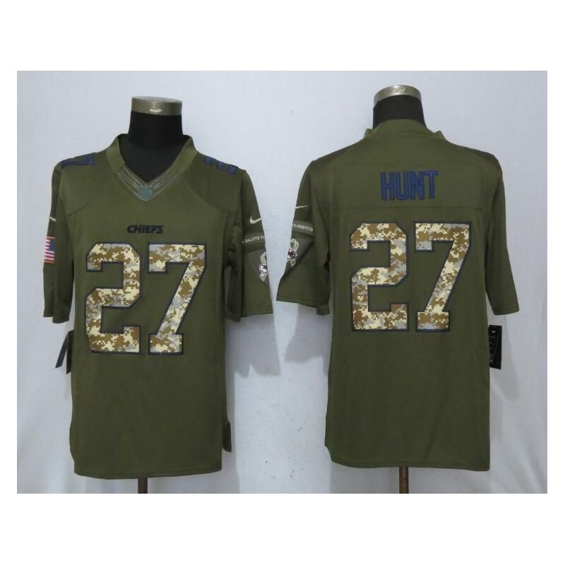 Cheap Kareem Hunt Chiefs Jersey From China Salute To Service #27