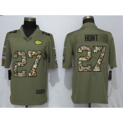 Cheap Kareem Hunt Chiefs Jersey From China Salute To Service #27