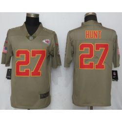 Cheap Kareem Hunt Chiefs Jersey From China Salute To Service #27