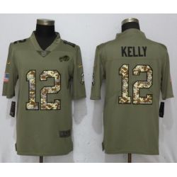 Cheap Jim Kelly Bills Jersey From China Salute To Service #12