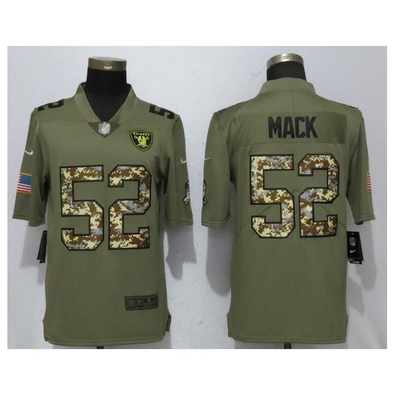 Cheap Khalil Mack Raiders Jersey From China Salute To Service #52