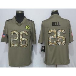 Cheap LeVeon Bell Steelers Jersey From China Salute To Service #26