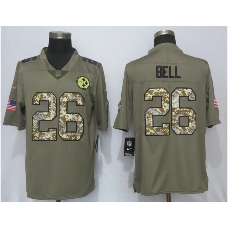 Cheap LeVeon Bell Steelers Jersey From China Salute To Service #26