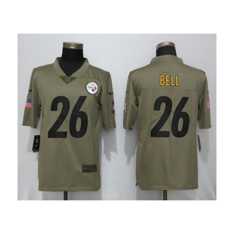 Cheap LeVeon Bell Steelers Jersey From China Salute To Service #26