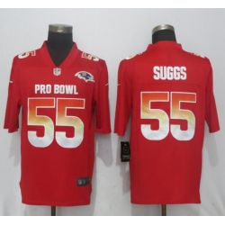 Cheap Terrell Suggs Ravens Jersey From China Red 2018 Pro Bowl #55