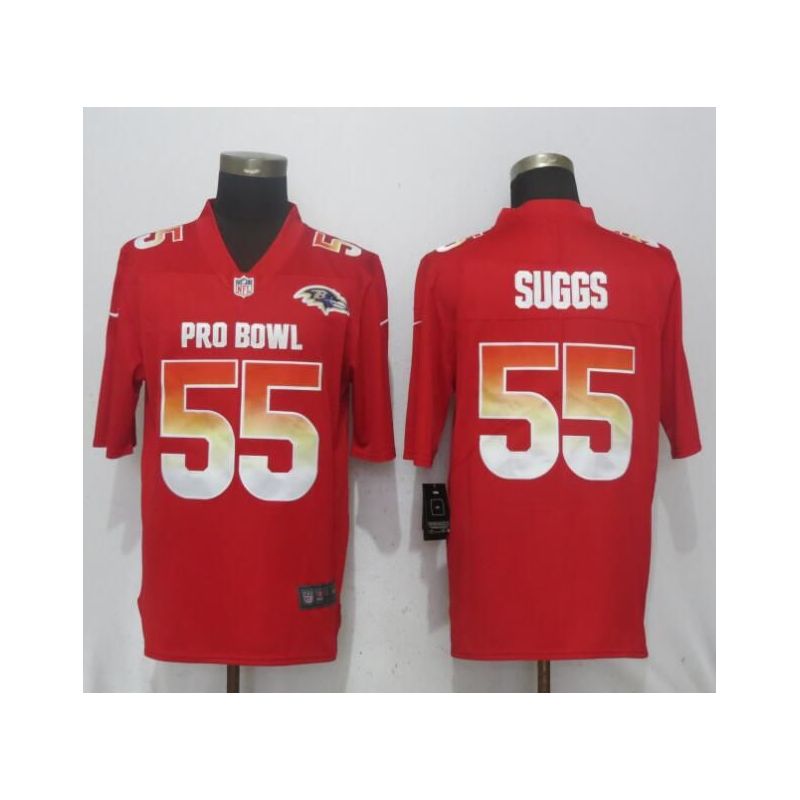 Cheap Terrell Suggs Ravens Jersey From China Red 2018 Pro Bowl #55