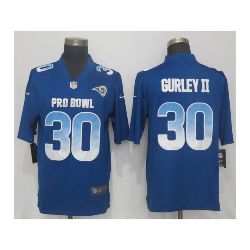 Cheap Todd Gurley II Rams Jersey From China Blue 2018 Pro Bowl #30