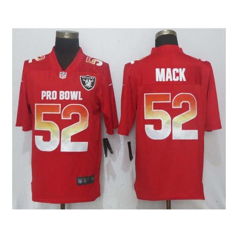 Cheap Khalil Mack Raiders Jersey From China Red 2018 Pro Bowl #52