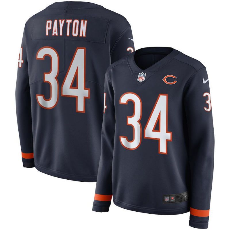 Cheap Walter Payton Bears Jersey From China Blue Therma Long Sleeve #34