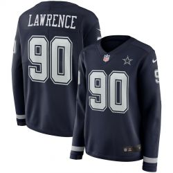 Cheap Demarcus Lawrence Cowboys Jersey From China Blue Therma Long Sleeve #90