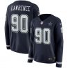 Cheap Demarcus Lawrence Cowboys Jersey From China Blue Therma Long Sleeve #90