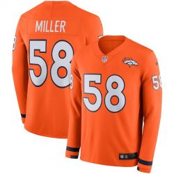 Cheap Von Miller Broncos Jersey From China Orange Therma Long Sleeve #58