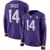 Cheap Stefon Diggs Vikings Jersey From China Purple Therma Long Sleeve #14