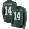 Cheap Sam Darnold Jets Jersey From China Green Therma Long Sleeve #14