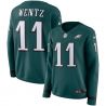 Cheap Carson Wentz Eagles Jersey From China Green Therma Long Sleeve #11