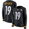 Cheap JuJu Smith-Schuster Steelers Jersey From China Black Therma Long Sleeve #19