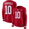 Cheap Jimmy Garoppolo 49ers Jersey From China Red Therma Long Sleeve #10
