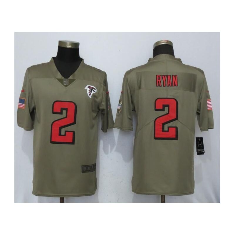 Cheap Matt Ryan Falcons Jersey From China Olive Salute To Service #2