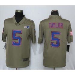 Cheap Tyrod Taylor Bills Jersey From China Olive Salute To Service #5