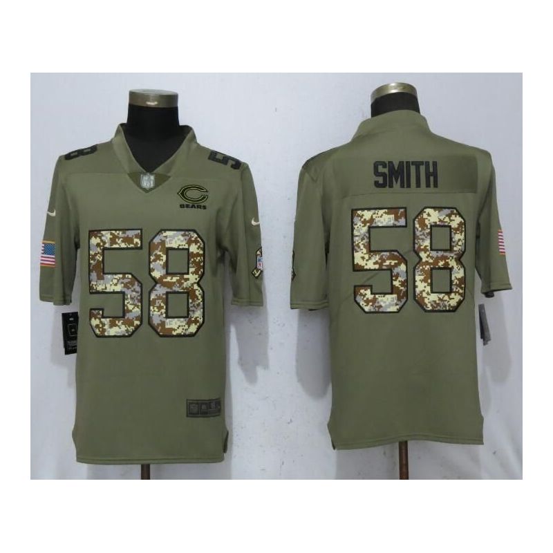 Cheap Roquan Smith Bears Jersey From China Olive Salute To Service with camo font #58