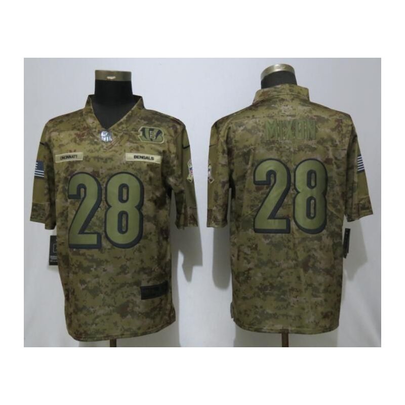 Cheap Joe Mixon Bengals Jersey From China Camo Salute To Service #28