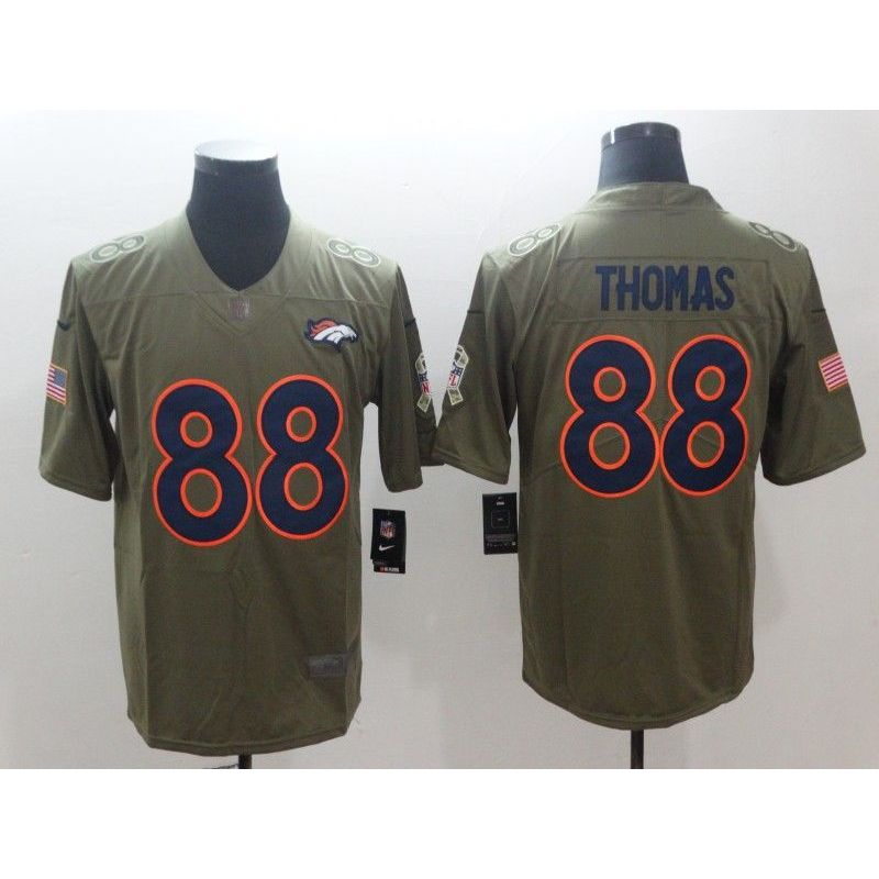 Cheap Demaryius Thomas Broncos Jersey From China Olive Salute To Service #88