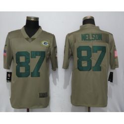 Cheap Jordy Nelson Packers Jersey From China Olive Salute To Service #87
