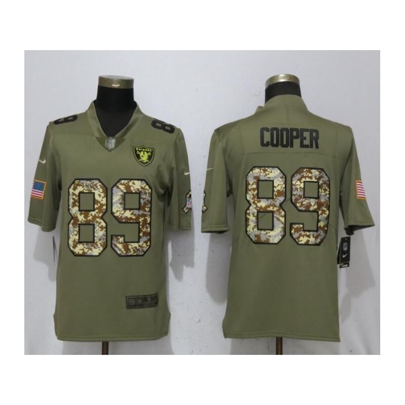 Cheap Amari Cooper Raiders Jersey From China Olive Salute To Service with camo font #89