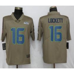 Cheap Tyler Lockett Seahawks Jersey From China Olive Salute to Service #16