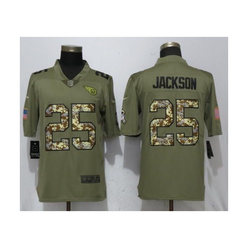 Cheap Adoree Jackson Titans Jersey From China Olive Salute To Service with camo font #25