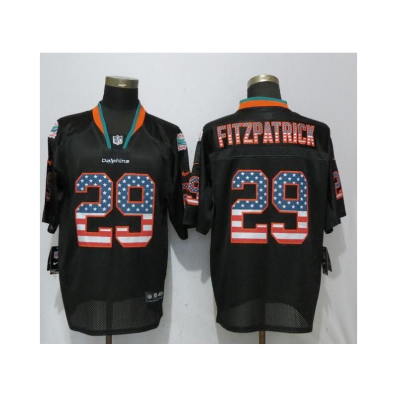 Cheap Minkah Fitzpatrick Dolphins Jersey From China Black USA Flag #29