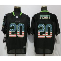 Cheap Rashaad Penny Seahawks Jersey From China Black USA Flag #20