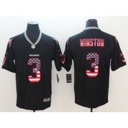 Cheap Jameis Winston Buccaneers Jersey From China Black 2018 USA Flag #3