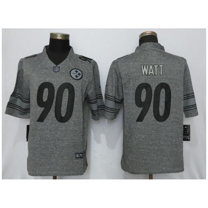 Cheap TJ Watt Steelers Jersey From China Gridiron Gray #90