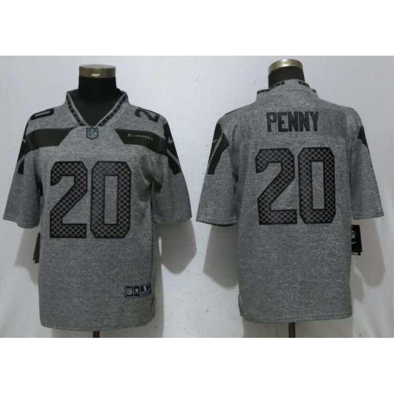 Cheap Rashaad Penny Seahawks Jersey From China Gridiron Gray Vapor Untouchable #20